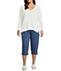 Intro Plus Size Dahlia Freedom Denim Capri Pull-On Pants - Image 6