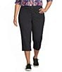 Intro Plus Size Dahlia Pull-On Capri Pants - Image 1