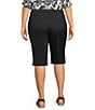 Intro Plus Size Dahlia Solid Denim Pull-On Tummy Control Skimmer Short - Image 2
