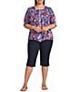 Intro Plus Size Dahlia Solid Pull-On Skimmer Denim Shorts - Image 3