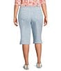Intro Plus Size Dahlia Solid Pull-On Skimmer Denim Shorts - Image 2