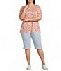 Intro Plus Size Dahlia Solid Pull-On Skimmer Denim Shorts - Image 3