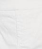 Color:Bright White - Image 4 - Plus Size Daisy Pull-On Stretch Denim Skort