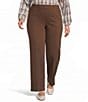 Intro Plus Size Dallas Straight Leg Pull-On Pants - Image 1