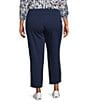 Intro Plus Size Double Knit Traveler Pull-On Wide Leg Pants, Color:Ink - Image 2