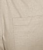 Intro Plus Size Elara Embroidered Hem Drawstring Tie Pull-On Capri Pants - Image 4