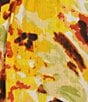 Color:Sunflower Floral Print - Image 4 - Plus Size Floral Print Frill Scoop Neckline Short Sleeve Smocked Yoke Lace Inset Top