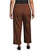Intro Plus Size Kendall Solid Relaxed Cropped Pants, Color:Cappuccino - Image 2