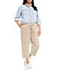 Intro Plus Size Knit Denim Pull-On Cropped Pants - Image 3