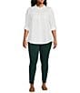 Intro Plus Size Knit Straight Leg Pull-On Tummy Control Cargo Leggings, Color:Ponderosa Pine - Image 3