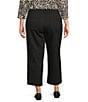 Intro Plus Size Mae Double Knit Relaxed Pull-On Cropped Pants, Color:Ebony Black - Image 2