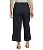 Intro Plus Size Mae Relaxed Pull-On Crop Pants, Color:Dark Wash - Image 2