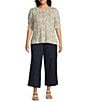 Intro Plus Size Mae Relaxed Pull-On Crop Pants, Color:Dark Wash - Image 3