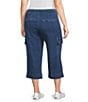 Intro Plus Size Pheobe Freedom Denim Pull-On Capri Cargo Pants, Color:Medium Wash - Image 4