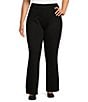 Intro Plus Size Stella Boot Leg Pull-On Pant, Color:Ebony Black - Image 1