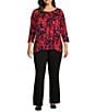 Intro Plus Size Stella Boot Leg Pull-On Pant, Color:Ebony Black - Image 3