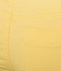 Intro Plus Size Straight Slim Leg Frayed Hem Capri Pull-On Pants, Color:Pale Banana - Image 4