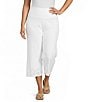 Intro Plus Size Tummy Control Suave Knit Schiffli Hem Pull-On Pants - Image 1