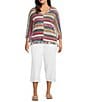 Intro Plus Size Tummy Control Suave Knit Schiffli Hem Pull-On Pants - Image 3