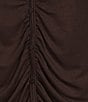 Intro Plus Size V-Neck 3/4 Sleeve Shirred Front Faux Placket Tee - Image 4