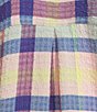 Intro Pucker Plaid Multi Color Point Collar 3/4 Roll-Tab Sleeve Button-Front Shirt - Image 4