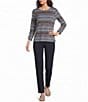 Intro Stella Double Knit Slim Straight Leg Pull-On Pants - Image 3
