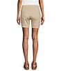Intro Stretch Faux Fly Front Pull-On Shorts, Color:Sand - Image 2