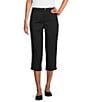 Intro Stretch Pull-On Capri Pants, Color:Ebony Black - Image 1