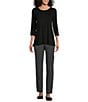 Color:Charcoal Heather - Image 3 - Teri Love the Fit Straight Leg Knit Tummy Control Pull-On Pants