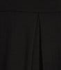 Intro Scoop Neck 3/4 Sleeve Pleat Back High-Low Hem Legging Tee Shirt, Color:Black - Image 4