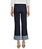 Intro Valerie Wide Cuff Pull-On Denim Pants, Color:Freedom Dark Wash - Image 2