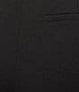 Intro Veronica Double Knit Pintuck Straight Leg Pull-On Pants, Color:Ebony Black - Image 4