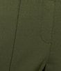 Intro Veronica Double Knit Pintuck Straight Leg Pull-On Pants, Color:Rifle Green - Image 6