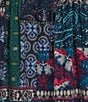 Woven Insignia Blue Embroidered Y-Neck 3/4 Elastic Cuffed Sleeves Button Front Shirt - Image 4
