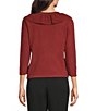 Investments 3/4 Sleeve Ruffle V-Neck Pullover Sweater - Image 2