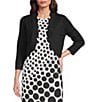 Investments 3/4 Sleeve Scallop Edge Open Front Cardigan - Image 1