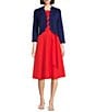 Investments 3/4 Sleeve Scallop Edge Open Front Cardigan - Image 3