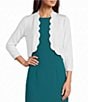 Investments 3/4 Sleeve Scallop Edge Open Front Cardigan - Image 5