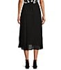 Color:Black - Image 2 - A-Line High-Low Flounce Midi Skirt