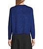 Investments Bellwether Blue Long Sleeve Crew Neck Top, Color:Bellwether Blue - Image 2