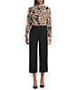 Investments Black Park Ave Pull-On Wide Leg Crop Pants, Color:Black - Image 5