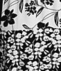 Color:Botanical Patch - Image 4 - Botanical Patch Print High-Low Ruffled Hem Faux Wrap Midi Skirt