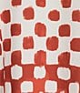 Investments Burnt Ochre Polka Dot Dolman Long Sleeve Button Front Point Collar Blouse, Color:Burnt Ochre Dot Gradient - Image 4