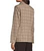 Investments Coffee Plaid Long Sleeve Button Front Blazer - Image 5