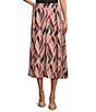 Investments Coordinating Mocha Argyle Plaid Pull-On Midi Skirt, Color:Mocha Argyle Plaid - Image 1