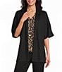 Investments Elbow Sleeve Open Front Knit Cardigan - Image 5