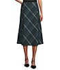 Investments Forest Plaid Pull-On Midi Skirt, Color:Forest Plaid - Image 1