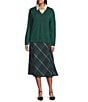 Investments Forest Plaid Pull-On Midi Skirt, Color:Forest Plaid - Image 3