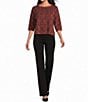 Investments Geo Diamond Print Jacquard Long Sleeve Boat Neck Pullover Sweater - Image 3