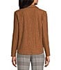 Investments Knit Long Sleeve Y-Neck Button Front Novelty Top - Image 2
